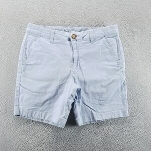 Chubbies Shorts Mens 30 Blue 7" Chinos Flat Front Khakis Preppy Casual